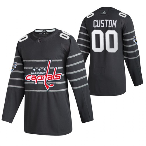 2020 NHL All Star Washington Capitals Trikot #00 Benutzerdefinierte Grau